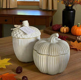 Pumpkin and Acorn Candle Jars
