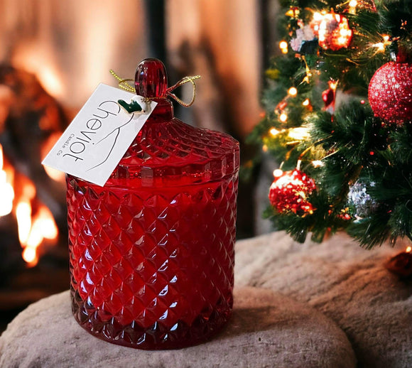 Red Candle Jar