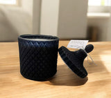 Navy 2 wick Candle Jar