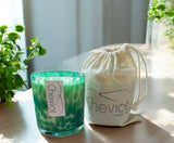 Candle Jar with Seeded Dust Cover
