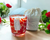 Candle Jar with Seeded Dust Cover