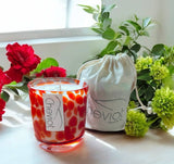 Candle Jar with Seeded Dust Cover